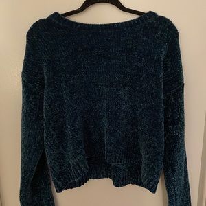 Green Cropped Sweater